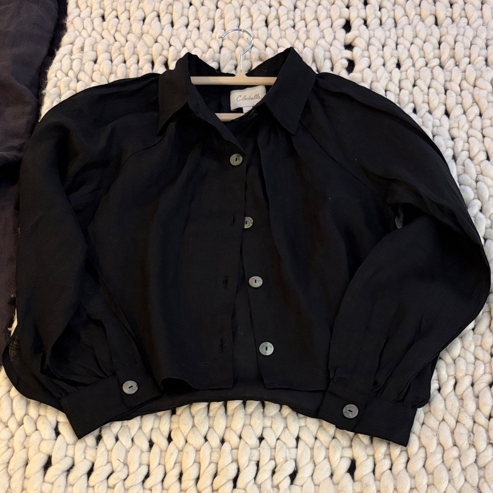Cleobella Black Button Down Shirt - image 6